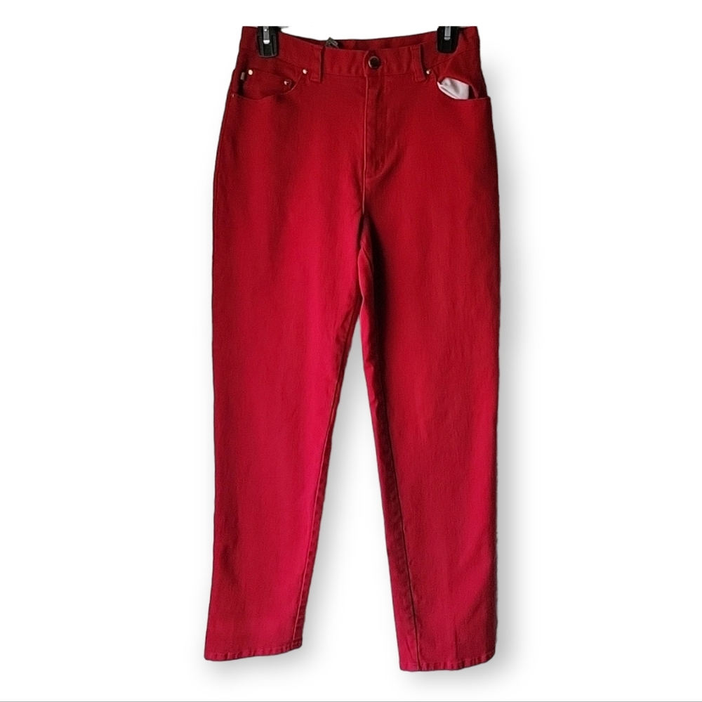Lauren Jeans Co. Ralph Lauren Vintage Red High Rise Pants